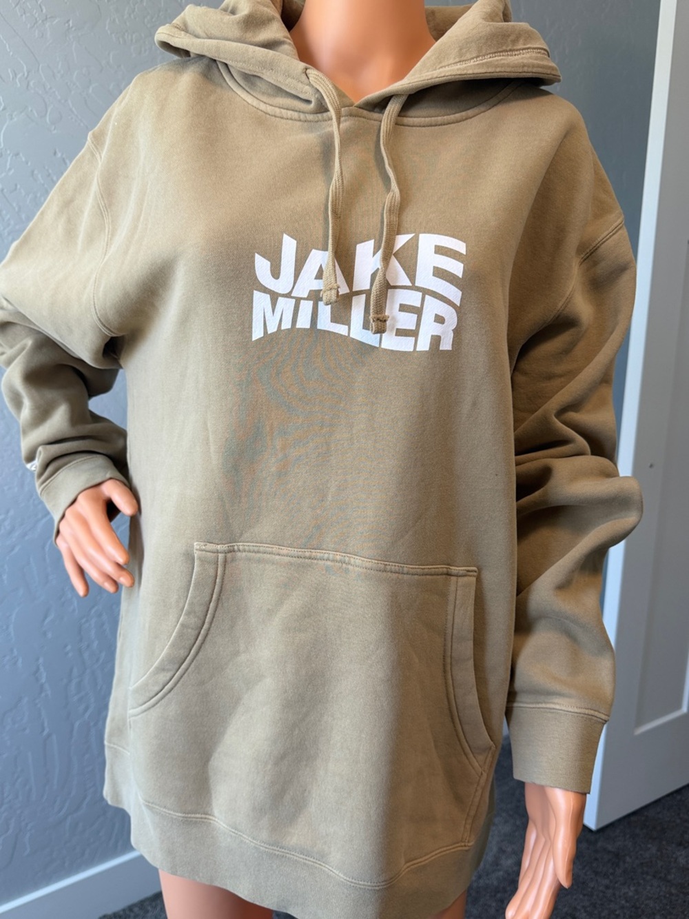 Olive Green Logo Hoodie Sweatshirt